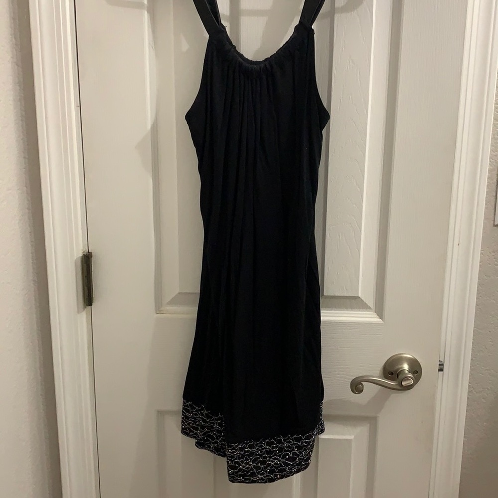 NWT Express black dress with bead detail at bottom